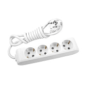 Подовжувач Panasonic X-tendia із заземленням 4 гнізда, 2 м, із захисними шторками, сірий