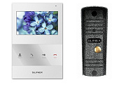 Комплект видеодомофона SQ-04 белый + Панель вызова ML-16HR античная