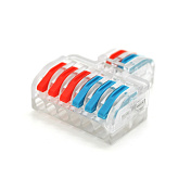 Клеммная колодка с нажимными зажимами 2х6-провода LT-623 для распределительных коробок, 450V / 32A, 