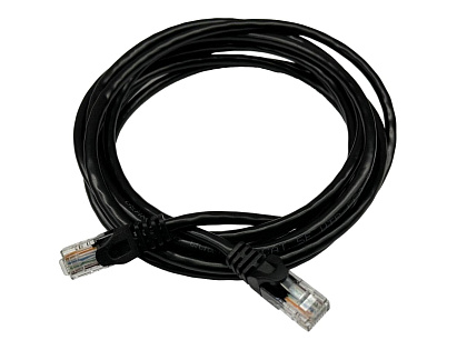 Патч-корд литой САТ.5E, UTP, RJ45, CU, 0.5 м, черный