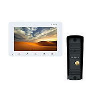 Комплект видеодомофона SM-07MN белый + Панель вызова ML-16HR черная