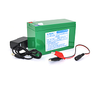 Аккумуляторная батарея 12V 8A с элементами Li-ion 18650 + зарядное устройство + крокодилы