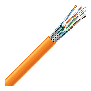 Кабель витая пара Cat. 7 S/FTP 4x2x23 AWG LSZH, внутренний, 305 м