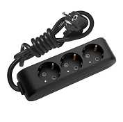Подовжувач Panasonic X-tendia із заземленням 3 гнізда, 3 м, із захисними шторками, чорний