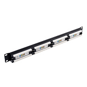 Патч-панель 19" 24хRJ-45 UTP 1U cat.5е 