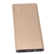 Power bank 8000mAh PZX-C128, USB-1A + mini USB +кабель USB micro, LED фонарик, Pink, Blister-BOX