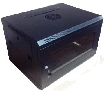 Шкаф настенный 4U 600х600 разборный WMNC66-4U-FLAT-AC-BLACK
