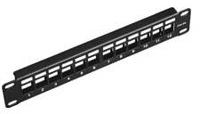 Патч-панель модульна 12 портів UTP 1U 10"