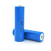 Аккумулятор 18650 Li-Ion Vipow ICR18650 TipTop, 1500mAh, Blue