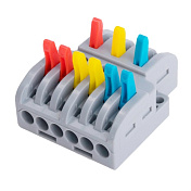 Клеммная колодка с нажимными зажимами 3х6-провода LT-633 для распределительных коробок, 450V / 32A, 