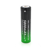 Аккумулятор 18650 Li-Ion GTL, 5800mAh, 1.0A, 4.2/3.7/2.5V, Green, 2 штуки в упаковке, цена за 1 шт