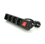 Сетевой фильтр с защитой Titanum 4 розетки 1,5M черный