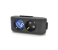 Колодка Panasonic X-tendia із заземленням 2 гнізда, із захисними шторками, чорна