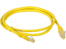 Патч-корд литой, UTP, RJ45, Cat.5e, 1m, желтый, Cu (медь) Q300