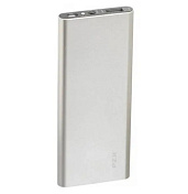 Power bank 11200mAh PZX-C118, USB-2.1A + mini USB +кабель USB micro, LED фонарик, Silver, Blister-BO