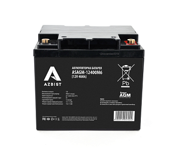 Аккумулятор Super AGM ASAGM-12400M6, Black Case, 12V 40.0Ah