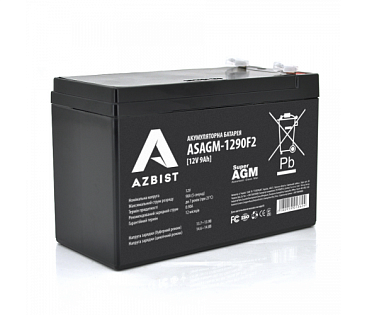 Аккумулятор Super AGM ASAGM-1290F2, Black Case, 12V 9.0Ah