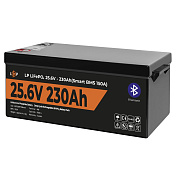 Аккумулятор LP LiFePO4 25,6V - 230 Ah (5888Wh) (Smart BMS 150А) с BT пластик