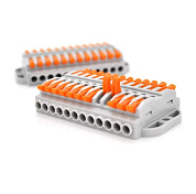 Клемна колодка з натискними затискачами 12-провідна WAGO K223-12P для розподільчих коробок, 12-p