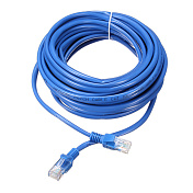 Патч-корд литой, UTP, RJ45, Cat.6, 40m, синий, Cu (медь)