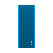 Power bank 8000mAh PZX-C128, USB-1A + mini USB +кабель USB micro, LED фонарик, Blue, Blister-BOX