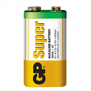 Батарейка щелочная GP SUPER ALKALINE 1604AEB-5S1, 9V, крона