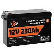 Акумулятор LP LiFePO4 для ДБЖ 12V (12,8V) - 230 Ah (2944Wh) (Smart BMS 150А) з BT пластик