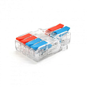 Клеммная колодка с нажимными зажимами 2х4-провода LT-624 для распределительных коробок, 450V / 32A, 