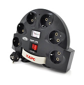 Мережевий фільтр KAPC-680, 220В, 10А, вольтметр, 6 розеток, вольтметр, 1.6м, White, Q30