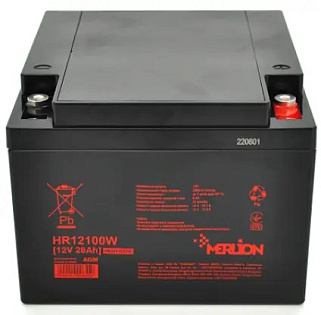 Аккумуляторная батарея HR12100W, 12V 28Ah Black