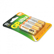 Батарейка GP Ultra 15AU-2UE4, щелочная AA, 4 шт в блистере