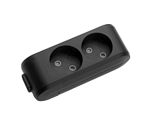 Колодка Panasonic X-tendia 2 гнізда, із захисними шторками, чорна