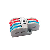 Клеммная колодка с нажимными зажимами 2х4-провода LT-422 для распределительных коробок, 450V / 32A, 