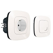 Набор упр. электроприборами (Smart-розетка+Smart-выключатель) Valena Allure with NETATMO, жемчужный