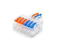 Клеммная колодка с нажимными зажимами 2х6-провода PCT-426 для распределительных коробок, 400V / 32A,