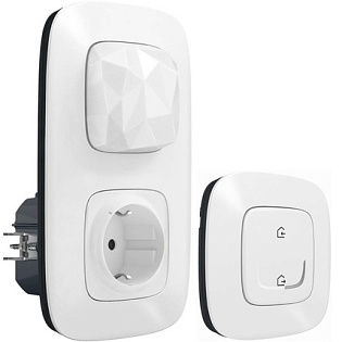Стартовый набор (шлюз WiFi + smart-розетка + выключатель "Дома/Не дома") Valena Allure, белый