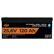 Аккумулятор LP LiFePO4 25,6V - 120 Ah (3072Wh) (Smart BMS 100А) с BT пластик для ИБП