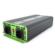 Інвертор напруги Solinved SLVP-2000, 12V / 220V, 2000W з правильною синусоїдою, 2Shuko, USB, клеми