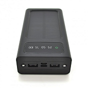 Power bank 20000 mAh Solar, (5V / 200mA), 2xUSB, 5V / 1A / 2,1A, USB &lt;-&gt; microUSB
