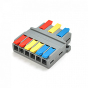 Клеммная колодка с нажимными зажимами 3х6-провода LT-636 для распределительных коробок, 450V / 32A, 