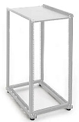 Стойка коммутационная напольная двойная 32U, регулируемая глубина 400-750
