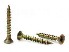 Саморіз універсальний 3,5Х35 із потайною головкою жовтий цинк (уп 100 шт)