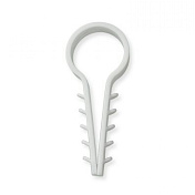 Затискач ялинка 6 mm для круглий каб (100 шт) НЕЙЛОН, білі