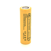 Аккумулятор 21700 Li-Ion LiitoKala Lii-50E, 5000mah （4700-5100mah）, 15A, 3.7V (2.5-4.2V), Yellow