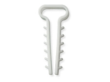 Затискач ялинка 6х3 mm для плоского каб. (100 шт) НЕЙЛОН, білі