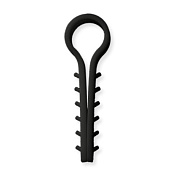 Затискач ялинка 10 mm для кругл. каб (100 шт) НЕЙЛОН, чорні