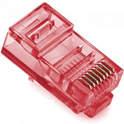 Коннектор RJ-45 8P8C UTP Cat-5 (100 шт/уп.) Q100 Red