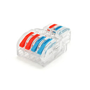 Клеммная колодка с нажимными зажимами 2х4-провода LT-422 для распределительных коробок, 450V / 32A, 