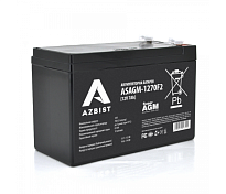 Акумулятор Super AGM ASAGM-1270F2, Black Case, 12V 7.0Ah 