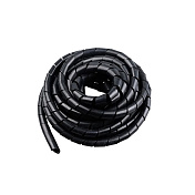 Спіральний кабельний організатор, діаметр 14mm, довжина 6m, Black